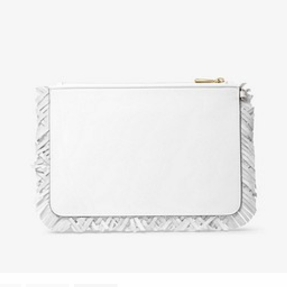 Michael Kors large woven leather pouch NWT - Picture 2 of 3